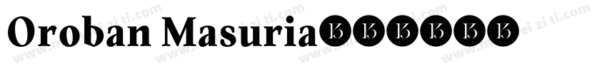Oroban Masuria字体转换